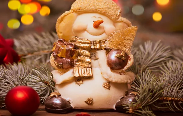 Picture decoration, tree, New Year, Christmas, snowman, Christmas, Xmas, decoration, Merry