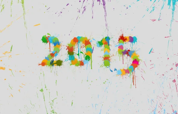 Picture background, paint, figures, New year, streaks, 2015
