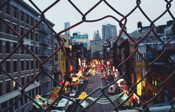 Picture machine, the city, mesh, street, building, wire, home, New York, USA, USA, America, New York