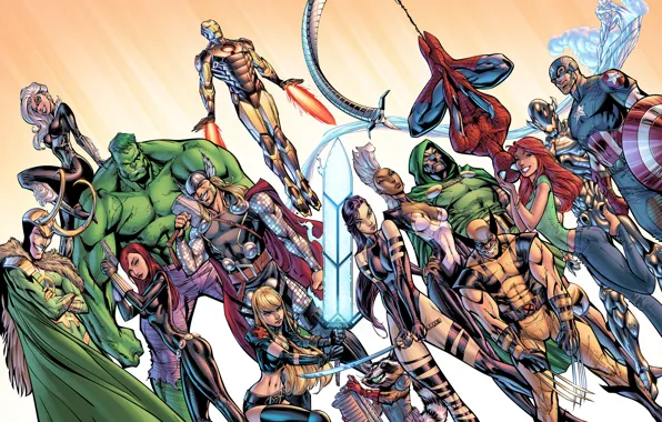 Picture spider-man, God, X-Men, Storm, wolverine, captain america, thor, hulk, iron man, Black Widow, marvel comics, …