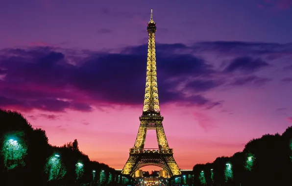Picture Paris, lighting, Eiffel tower