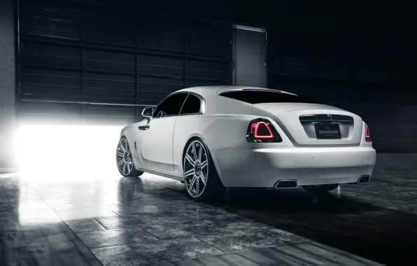 Picture car, ass, garage, Rolls Royce, Wraith
