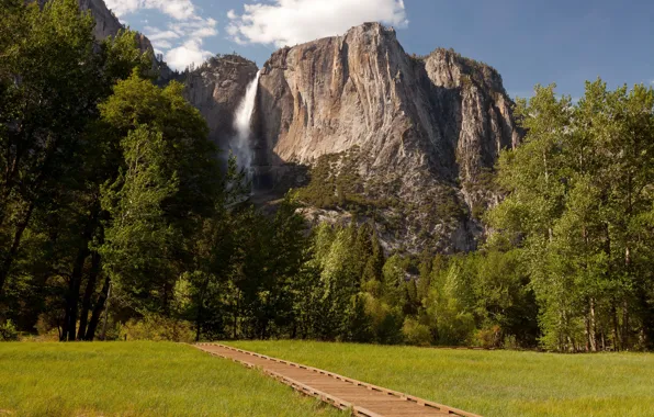 Picture nature, rock, Park, photo, waterfall, USA, Yosemite