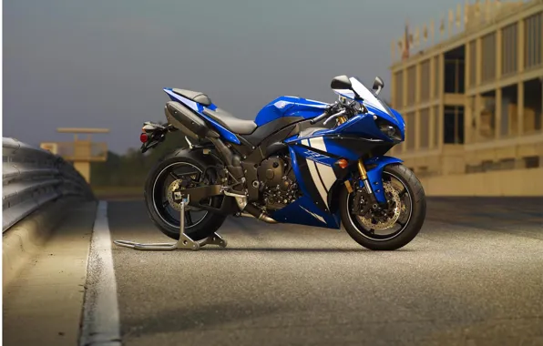 Picture blue, motorcycle, yamaha, bike, blue, Yamaha, supersport, yzf-r1