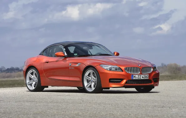 Picture Roadster, Auto, BMW, Convertible, BMW, Orange, Day, Coupe, Side view