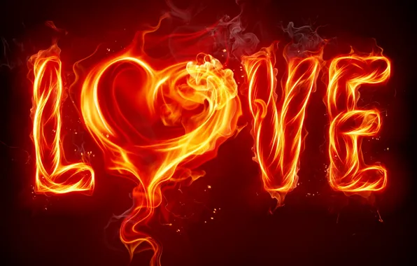 Picture fire, abstraction, love