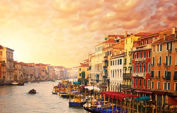 Picture Italy, Venice, gondola, channel.