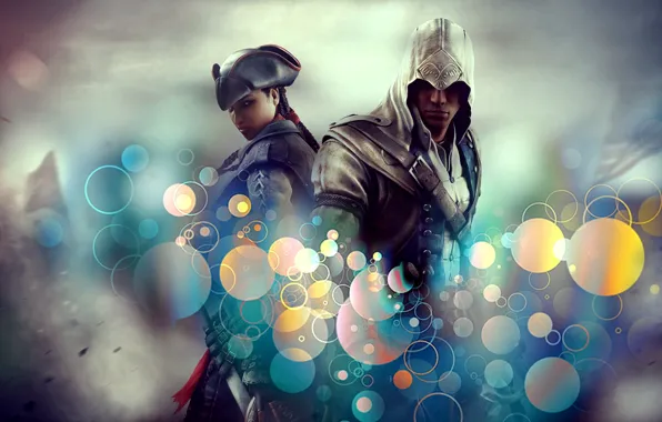 Picture assassins creed, assassins, Connor, Evelyn, liberation, connor kenway, aveline