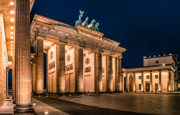 Picture night, the city, Germany, lighting, area, architecture, Germany, Germany, Berlin, Berlin, Brandenburger Tor, Brandenburg gate