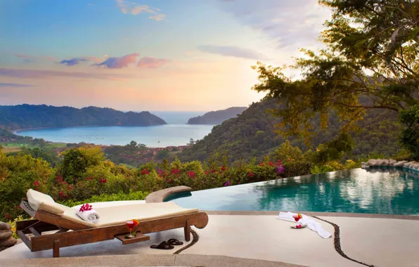 Picture sea, view, pool, Costa Rica, Luxury Villa