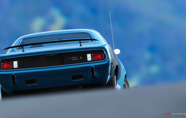 Picture ass, lights, Antena, spoiler, muscle car, muscle car, plymouth, cuda, hemi