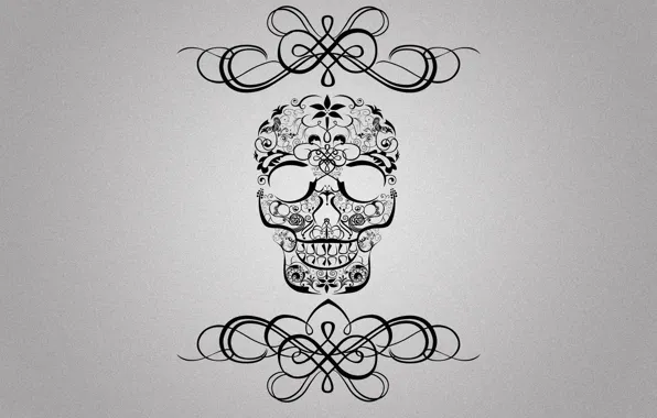 Picture style, background, patterns, skull