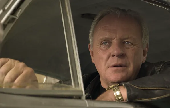 Picture look, face, background, the film, male, actor, in the car, Anthony Hopkins, The World's Fastest …