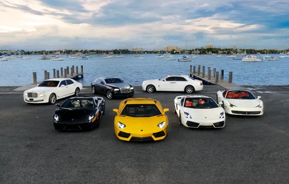 Picture Bentley, Rolls-Royce, Gallardo, Supercars, Ferrari 458 Italia, Lamborghini Aventador