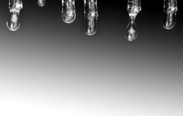 Picture ice, Drops, minimalism
