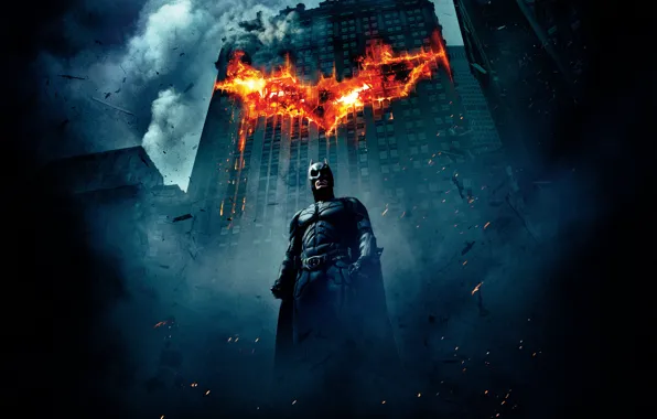 Picture 2008, Dark, City, Fire, Movies, 2012, Hero, The Dark Knight, Batman, Legendary Pictures, The, Wallpaper, …