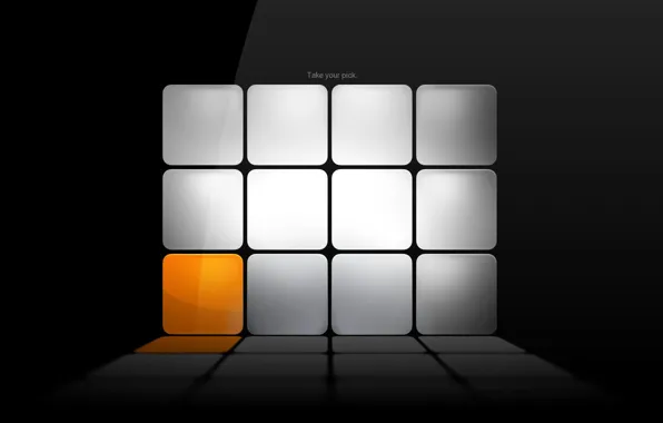 Picture orange, grey, cubes