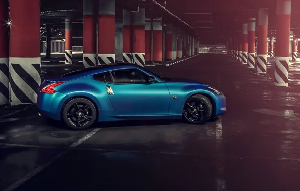 Picture car, blue, hq Wallpapers, nissan 370z