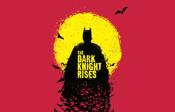 Picture Red, Batman, Joker, Bane, Christian Bale, Bat, Dark Knight Rises, Yello