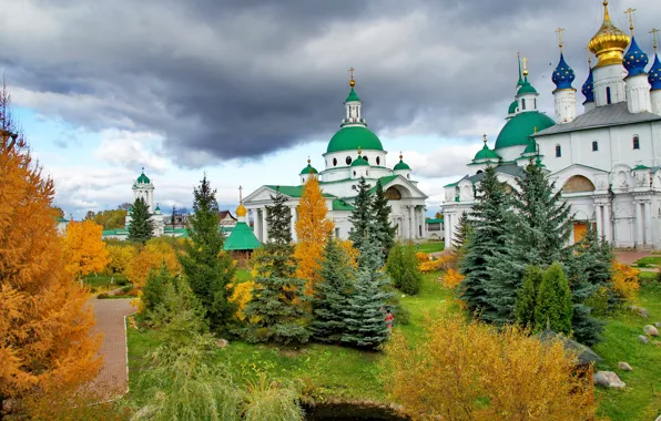 Picture autumn, Russia, Rostov, Spaso-Yakovlevsky monastery