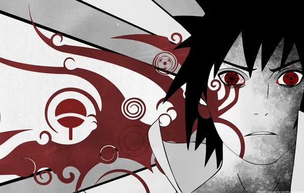 Picture eyes, blood, Sasuke, Sharingan, Uchiha, mangaku