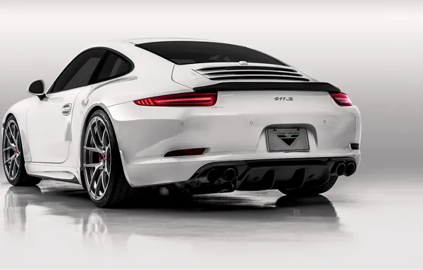Picture 911, Porsche, back, white, Porsche, Carrera, 2015, Carrera 4S