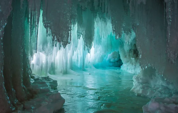 Picture water, lake, ice, light, cave, water, lake, the grotto, Ice, cave, stalagmites, stalactites, Emi, stalagmites, …