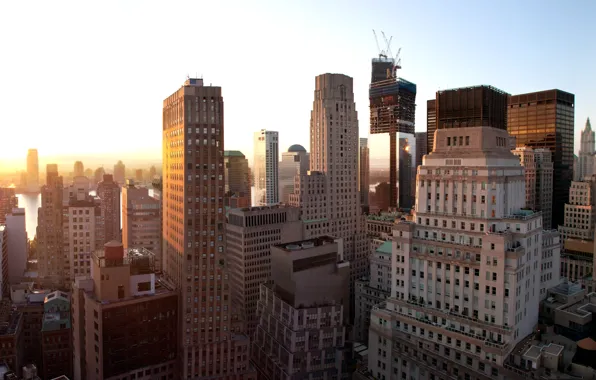 Picture sunset, new York, United States, Sunset, New York, New York City, nyc, Lower Manhattan