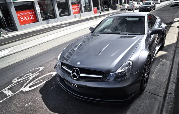 Picture the city, grey, Mercedes, Mercedes, AMG, SL65