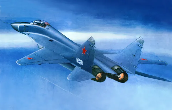 Picture aviation, fighter, art, the plane, Russian, The MiG-29K, deck, the fourth generation