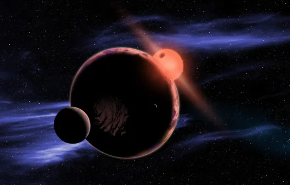 Picture sun, planet, Kepler, 452 b