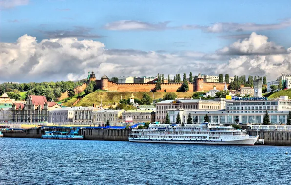 Picture the city, the Kremlin, ship