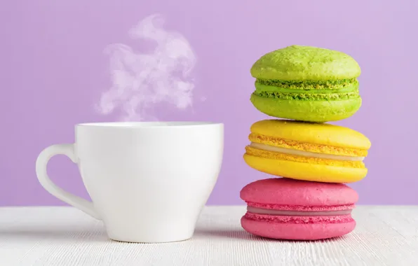 Picture colorful, cookies, dessert, cup, sweet, coffee, dessert, cookies, macaron, macaron, almond
