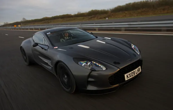 Picture Aston Martin, speed, Aston Martin, supercar, the front, One-77
