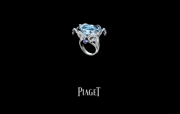 Picture ring, decoration, diamond, amethyst, PIAGET, Topaz