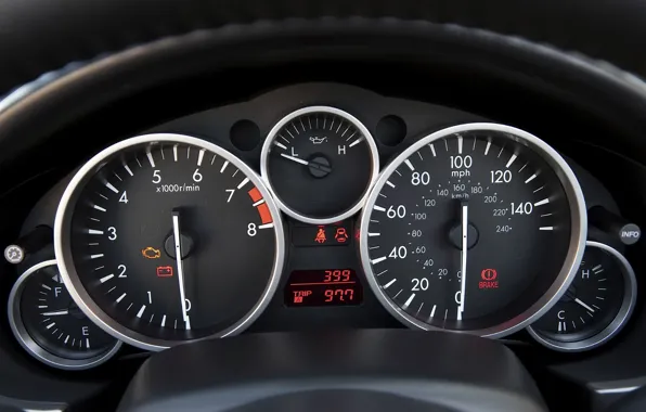 Picture speedometer, devices, Mazda, salon, sensors, Mazda, miata, MX-5