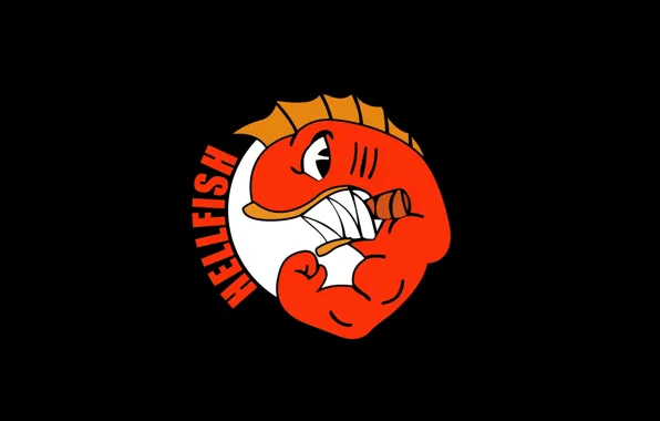 Picture logo, muscle, power, The Simpsons, Hellfish