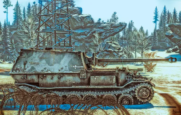 Picture SAU, Sd.Car.184, German, Ferdinand, Elefant, Tank fighter, War Thunder, Screenshot, Heavy, Assault gun with 8,8 …