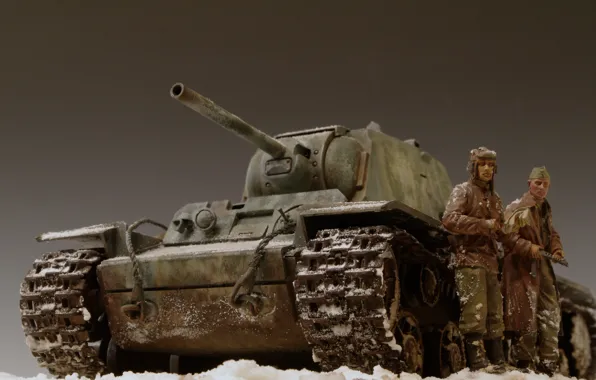 Picture caterpillar, toy, tower, tank, model, KV-1, Klim Voroshilov