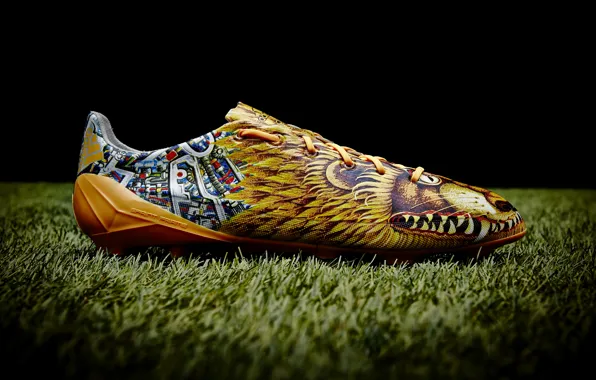 Picture eyes, design, football, laces, football, cleats, boots, designer Yamamoto, Limited Edition F50 adiZero