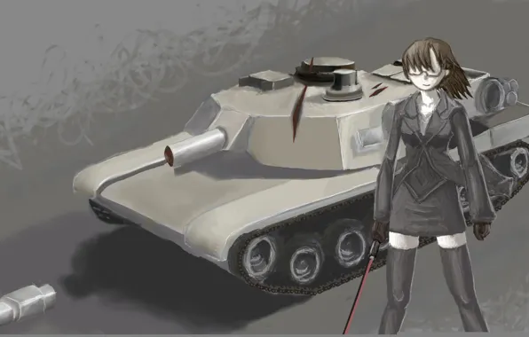 Picture Girl, Sword, Tank, Abrams