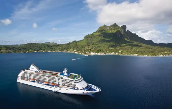 Picture Caribbean, cruise liner, Regent Seven Seas