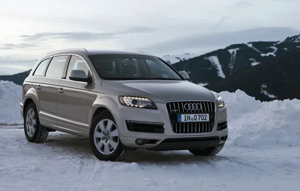 Picture winter, machine, snow, Audi, the snow, car