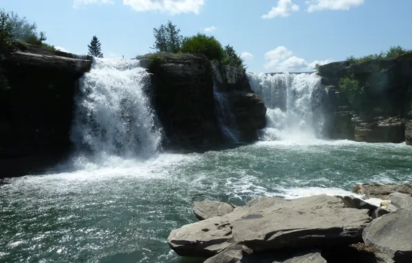 Picture Alberta, Canada, Waterfall, Lundbreck Falls