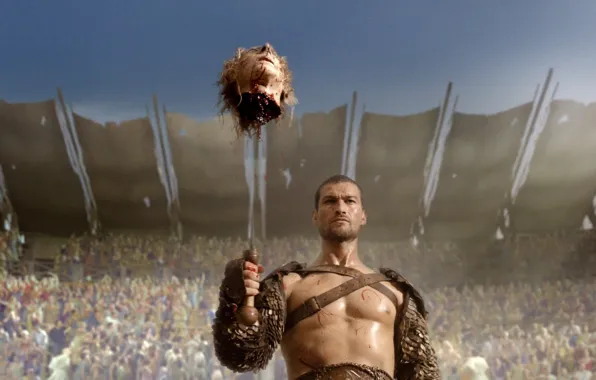 Picture head, the series, Spartacus, Andy Whitfield, penalty, Gladiator, sand and blood, Spartacus, TV series, Blood …