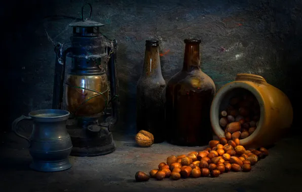Picture lamp, dust, bottle, nuts, placer, The last photo, A pot of gold