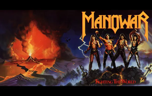 Picture mountains, music, lightning, music, the volcano, Rock, men, Rock, Power Metal, 1987, Heavy Metal, Hevy-Metal, …