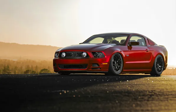 Picture car, red, muscle car, Ford Mustang, rechange, Ford Mustang GT