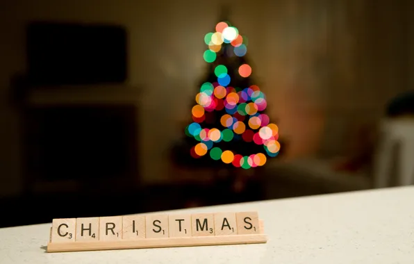 Picture holiday, tree, Christmas, Christmas, bokeh