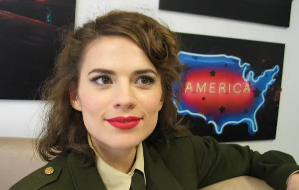 Picture look, actress, lips, beautiful, Hayley Atwell